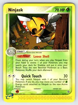 Ninjask 18/97 2003 EX Dragon Pokemon Card Nintendo e-Series Rare - Lp/Vlp - Image 1
