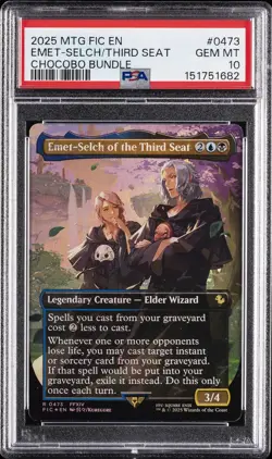 2025 MTG FINAL FANTASY COMMANDER #0473 EMET-SELCH OF THE THIRD SEAT PSA 10 - Image 1
