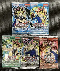 Yu-Gi-Oh! English LOB DC IOC PS SP 2014 Unsearched Sealed Booster Pack Lot (5) - Image 1