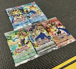 Yu-Gi-Oh! English LOB DC IOC PS SP 2014 Unsearched Sealed Booster Pack Lot (5) - Image 2