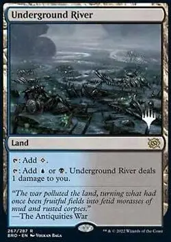 Magic The Gathering MTG UNDERGROUND RIVER The Brothers' War Promo NM Near Mint - Image 1