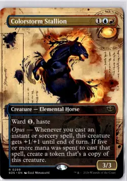 Colorstorm Stallion (Borderless) Secrets of Strixhaven Regular NM R 0299 - Image 1