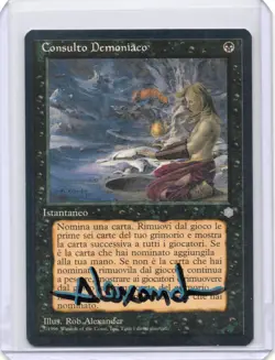 Demonic Consultation (Italian FBB) Regular Signed Artist Proof MTG RARE - Image 1