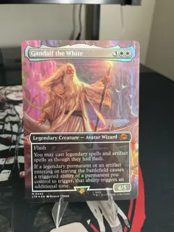 MTG Gandalf the White (Borderless Foil) Universes Beyond: the Lord of the Rings - Image 1