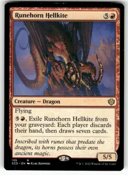 Runehorn Hellkite 155 Rare Starter Commander Decks Magic: The Gathering NM - Image 1