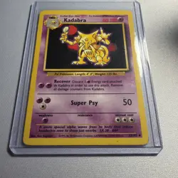 Base Set Kadabra 32/102 Uncommon Pokemon Card - Image 1