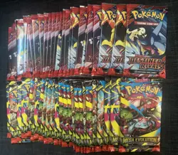 Pokemon (lot 50) Sealed Booster Packs. 25 Destined Rivals, 25 Mega Evolution - Image 1