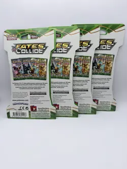 Pokemon FATES COLLIDE Sleeved Booster Pack COMPLETE ART SET - 4 Packs SEALED - Image 2