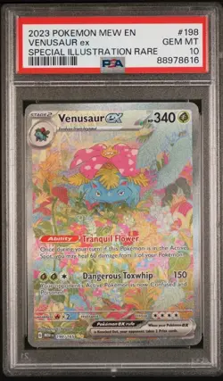 PSA 10 GEM MINT 2023 MEW EN 151 VENUSAUR EX 198/165 SPECIAL ILLUSTRATION RARE🔥 - Image 1