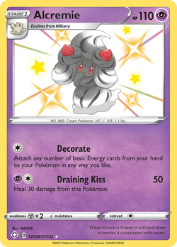 Alcremie SV058/SV122 Shiny Rare Shining Fates Shiny Vault Pokemon Holo NM/M - Image 1