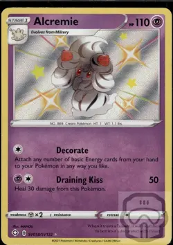 Alcremie SV058/SV122 Shiny Rare Shining Fates Shiny Vault Pokemon Holo NM/M - Image 3