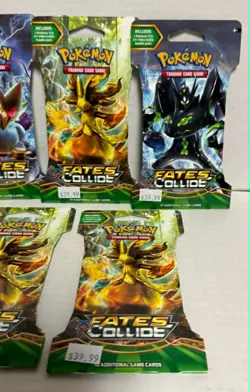 Pokemon TCG XY: Fates Collide Sleeved Booster Pack Lot of 5 SEALED 2016 Nintendo - Image 3