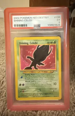 Shining Celebi 106/105 2002 Neo Destiny Holo PSA 5 Graded Pokemon REGRADE - Image 1