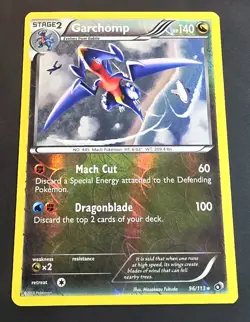 Pokemon Garchomp 96/113 Holo Card - 2013 Set - Pokemon TCG English - Image 2