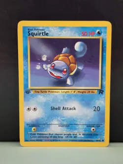 1st Edition Squirtle Vintage 68/82 Team Rocket Pokemon Card Light Play - Image 1