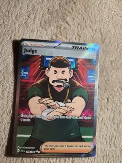 Judge #228/091 Ultra Rare Full Art Trainer Paldean Fates Pokemon TCG - Image 1