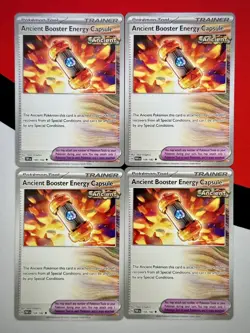 x4 Ancient Booster Energy Capsule 159/182 Paradox Rift Pokemon TCG NM/M - Image 1