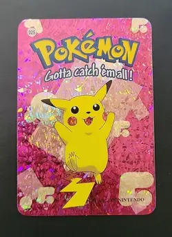 LP! 2000 Nintendo Trademark - Vending Machine Prism Sticker Card - Pikachu 025 - Image 1