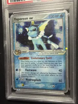 Pokemon TCG Vaporeon EX Delta Species Holo Ultra Rare 110/113 2005 PSA 6 - Image 3