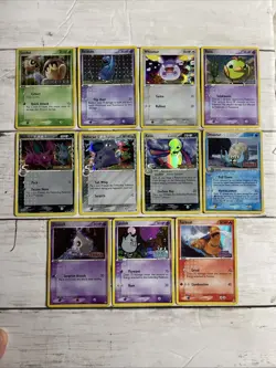 Pokemon Reverse Holo Stamped Lot LP Duskull Spoink Xatu Omastar Nidoran Whismur - Image 1