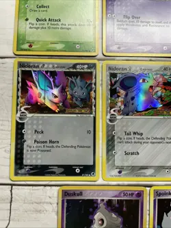 Pokemon Reverse Holo Stamped Lot LP Duskull Spoink Xatu Omastar Nidoran Whismur - Image 4