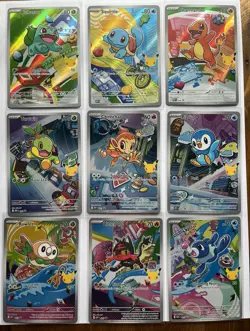 Pokemon TCG First Partner Illustration Collection Kanto Series 1 Full Set of 9 - Image 1
