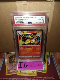 Pokemon 2018 Tag Bolt Charizard Holo PSA 10 Gem Mint Japanese #013 - Image 1