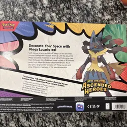 Pokemon Mega Evolution Ascended Heroes Premium Poster Collection Mega Lucario EX - Image 3