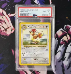 Pidgeotto Base Set 022/102 Shadowless PSA 8 Pokemon TCG - Image 1