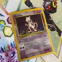 Pokemon TCG Mewtwo 10/102 1999 Base Set Holo Unlimited Rare LP - Image 2