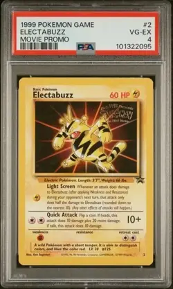 ELECTABUZZ #2 PSA 4 • 1999 Pokemon Movie Black Star Promo Card 2095 - Image 1
