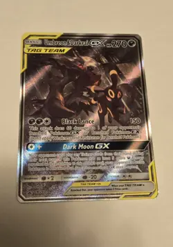 Pokemon TCG Umbreon & Darkrai GX Black Star Promo Tag Team Full Art Holo SM241 - Image 1