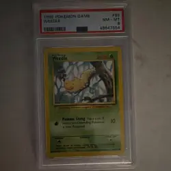 Pokemon Weedle Base Set Uncommon Regular PSA 8 1999 English - Image 2
