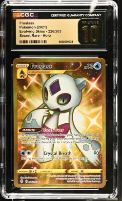 FROSLASS Evolving Skies Holo Secret Rare #226 CGC Pristine 10 Pokemon - Image 1