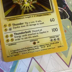 Pokemon TCG Zapdos 16/102 Base Set Holo Rare Unlimited WOTC Vintage - Image 4