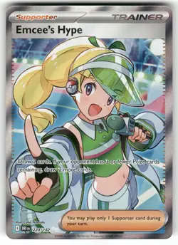 Emcee's Hype 220/182 Ultra Rare Destined Rivals Pokemon Near Mint - Image 1