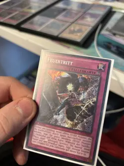 Yugioh Misprint German Kickfire w/ Diamond Dire Wolf Shadow CBLZ-DE089 1st NM - Image 3