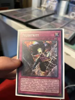 Yugioh Misprint German Kickfire w/ Diamond Dire Wolf Shadow CBLZ-DE089 1st NM - Image 4