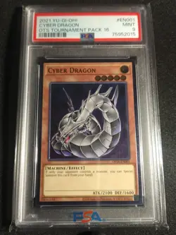 Yugioh Cyber Dragon OP16-EN001 Ultimate Rare OTS Tournament Pack 16 PSA 9 MINT - Image 1