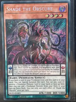 Yu-Gi-Oh! - Blazing Dominio - Shade The Obscure BLZD-EN083 Secret Rare - Image 1