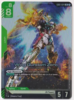 Wing Gundam Zero - GD01-024 LR - Newtype Rising - Gundam Card Game TCG - Image 1