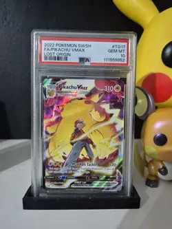 PSA 10 Pikachu Vmax TG17/TG30 Pokemon Lost Origin Holo Full Art Graded Card - Image 1