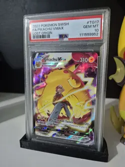 PSA 10 Pikachu Vmax TG17/TG30 Pokemon Lost Origin Holo Full Art Graded Card - Image 3