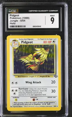 CGC 9 MINT Pidgeot 1999 Jungle 8/64 Holo Pokemon Card - Image 1