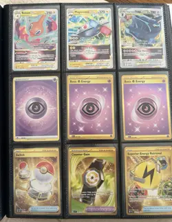 63 Card Pokemon TCG Lot Starter Binder Promos Exs Trainers IRs Full Arts & More - Image 5