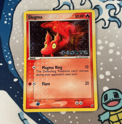 Slugma 75/107 Reverse Holo Common EX Deoxys Stamped Pokemon Card 2005 MP - Image 1