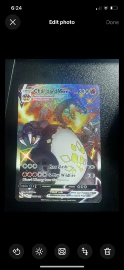 Pokemon TCG Charizard VMAX Holo Ultra Rare Card SV107/SV122 Shining Fates - Image 1