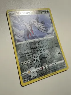 Skarmory Pokemon Card Basic Metal Type Reverse Holo Rare 128/189 - Image 3