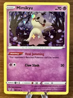 Mimikyu 081/189 Rare Darkness Ablaze Cosmos Holo Promo Pokemon - Image 1