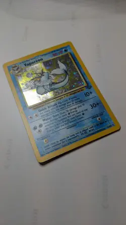 Vaporeon 12/64 Jungle Holo LP Vintage Pokemon Card - Image 3